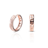 Women's Rosegold Zircon Bold Statment Hoops