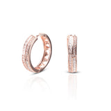 Women's Rosegold Zircon Bold Statment Hoops