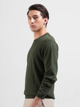 Men's Slim Fit Textured Round Neck Tshirt