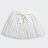 Girls White Casual Skirt