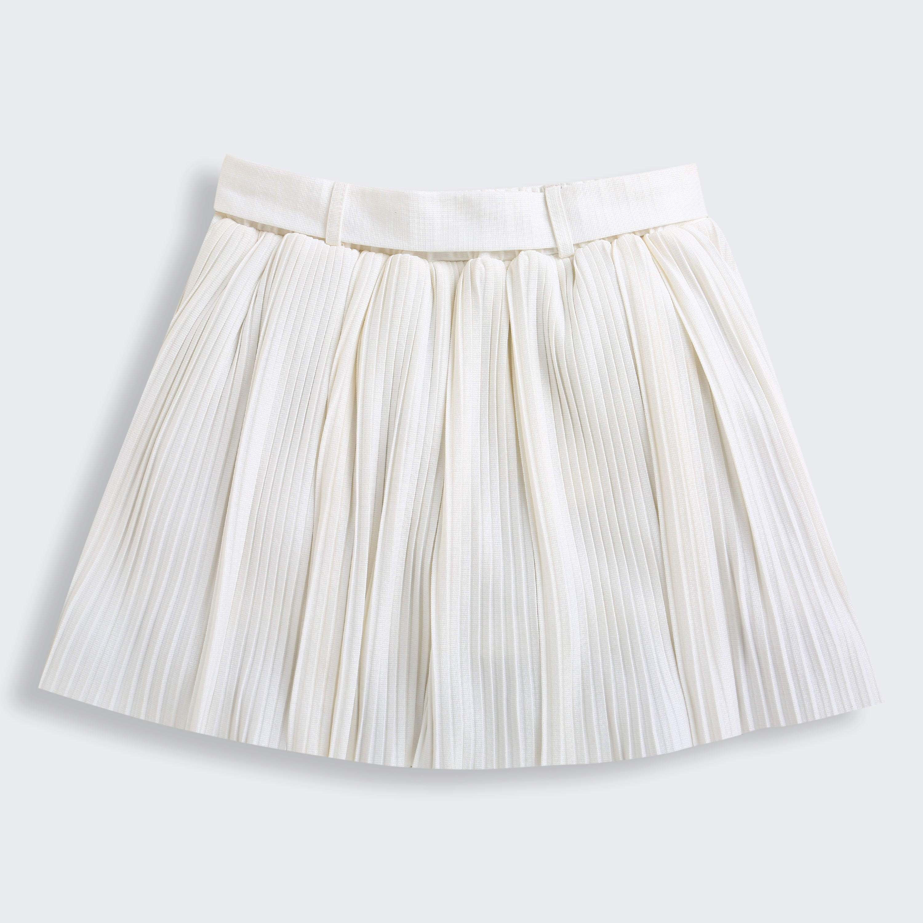Girls White Casual Skirt