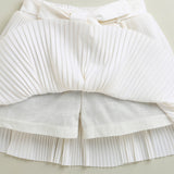 Girls White Casual Skirt