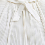 Girls White Casual Skirt