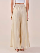 Women's Beige Festive Solid Shararas