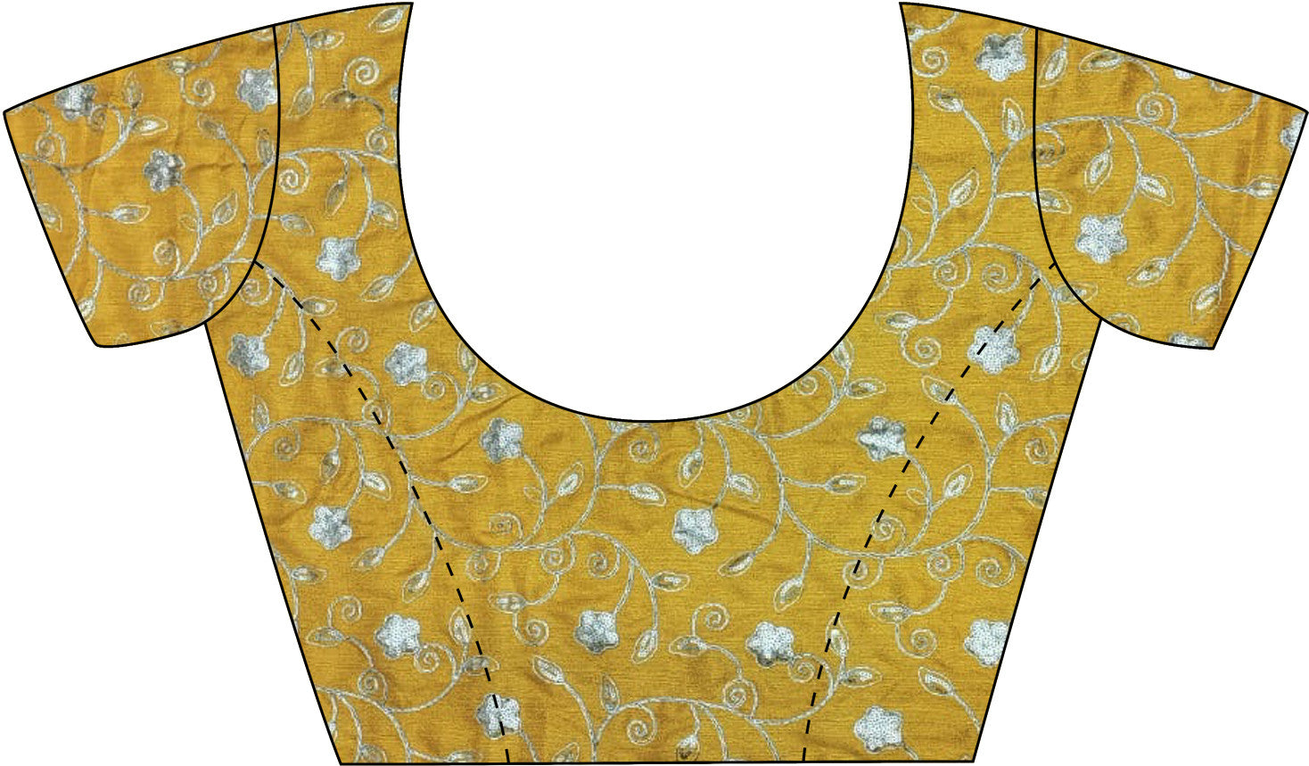 Women's Chiffon Yellow Embellished Designer Saree with Blouse Piece