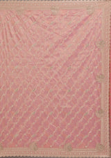 Women's Pink Zariwork Art Silk Saree