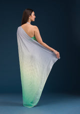 Women's Grey Stonework Satin Saree