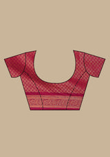 Women's Rani Pink Zariwork Art Silk Saree