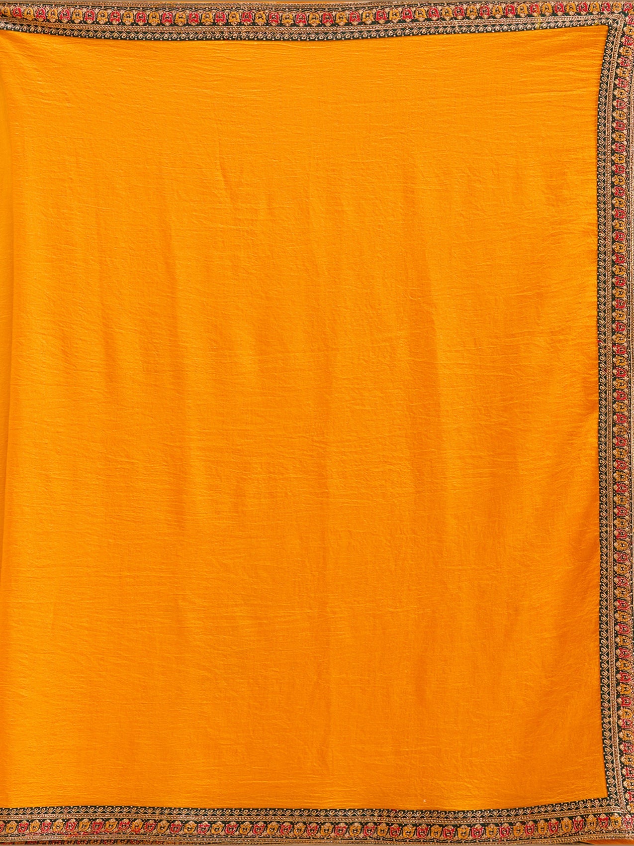 Women's Mustard Gold Zariwork Soft Raw Silk Saree