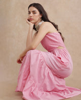 Women's Pink Sleeveless Dress