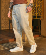 Men's Blue Light-Wash Carrot-Fit Denim Jeans