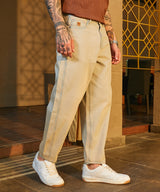 Men's Blue Light-Wash Carrot-Fit Denim Jeans