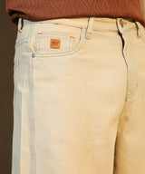 Men's Blue Light-Wash Carrot-Fit Denim Jeans