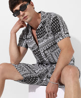 Men's Multicolor Casual Half Sleeve Co-ords Set
