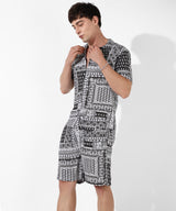 Men's Multicolor Casual Half Sleeve Co-ords Set
