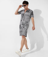 Men's Multicolor Casual Half Sleeve Co-ords Set