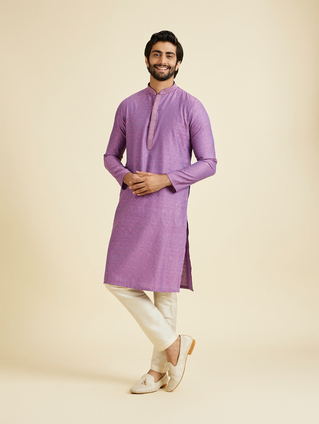 Men's Regal Purple Kurta Pajama Fiesta