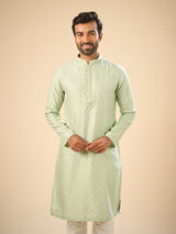 Men's Elegant Emerald Green Kurta Pajama