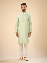 Men's Elegant Emerald Green Kurta Pajama