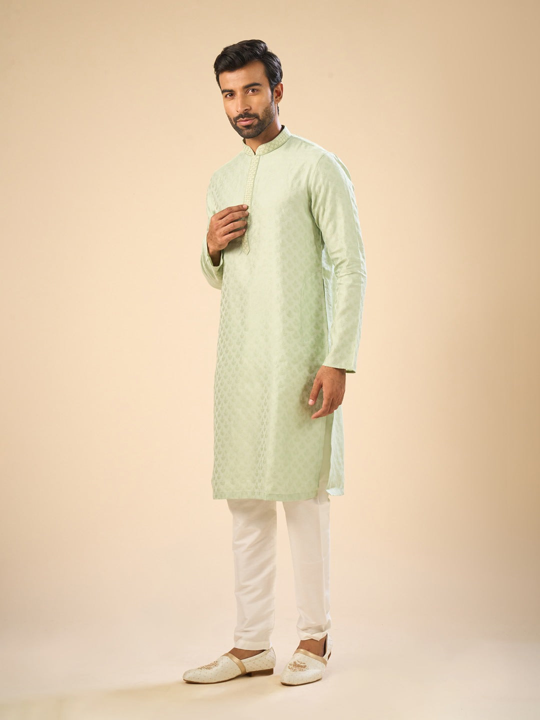 Men's Elegant Emerald Green Kurta Pajama