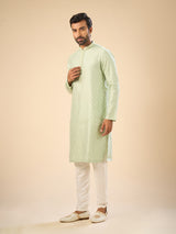 Men's Elegant Emerald Green Kurta Pajama