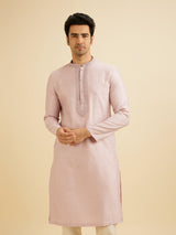 Men's Purple Ethnic Relaxed Fit Solid Full Sleeves Kurta Set