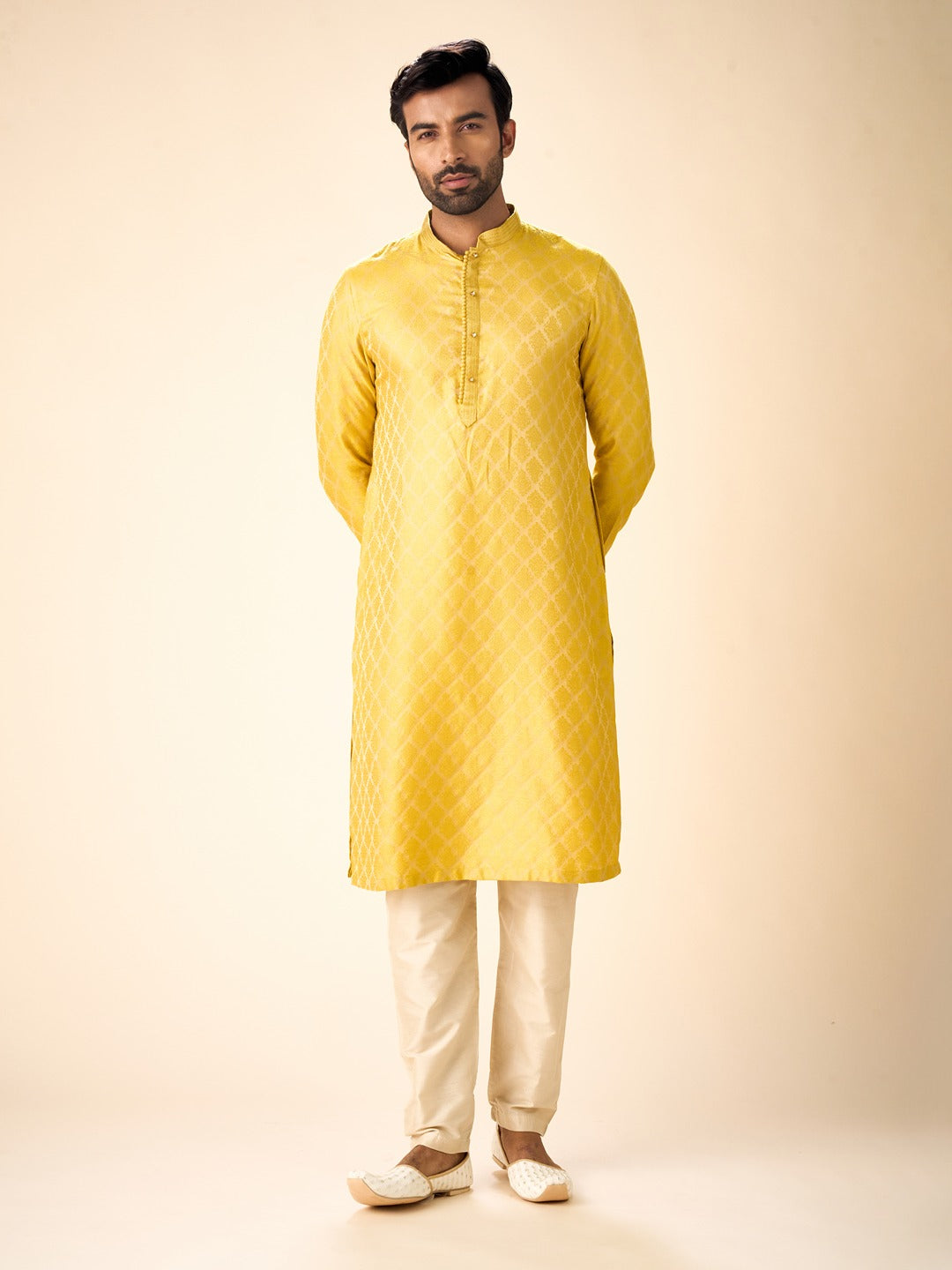 Men's Mustard Elegance Kurta Pajama