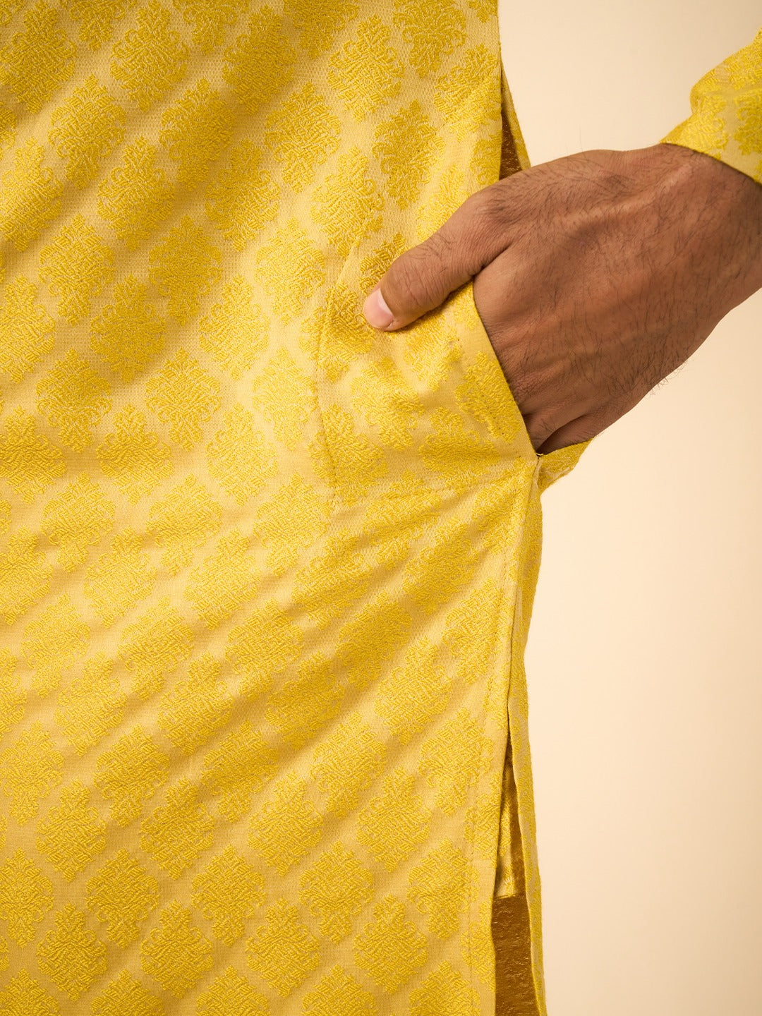 Men's Mustard Elegance Kurta Pajama