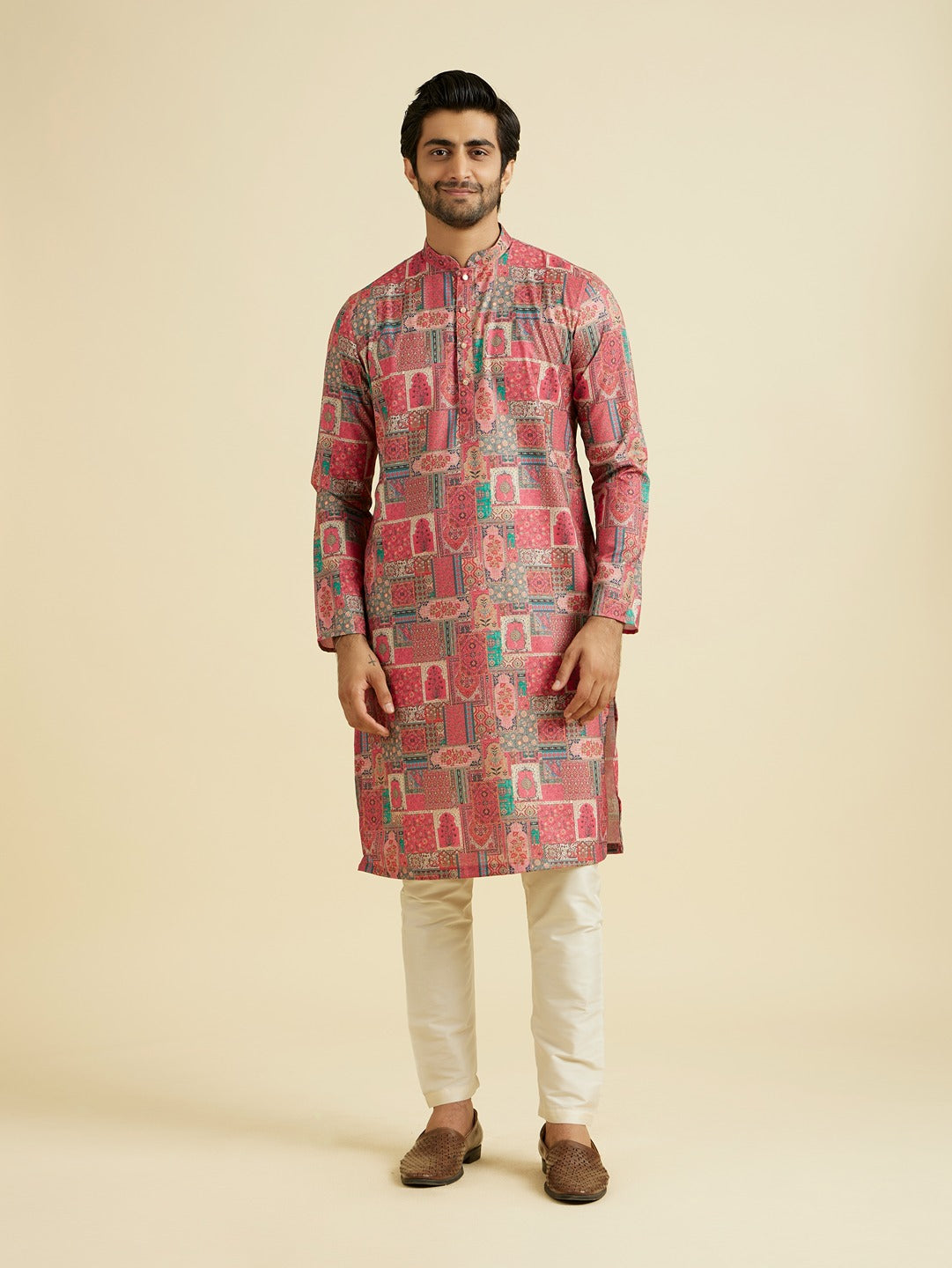 Men's Pink Charm Kurta Pajama
