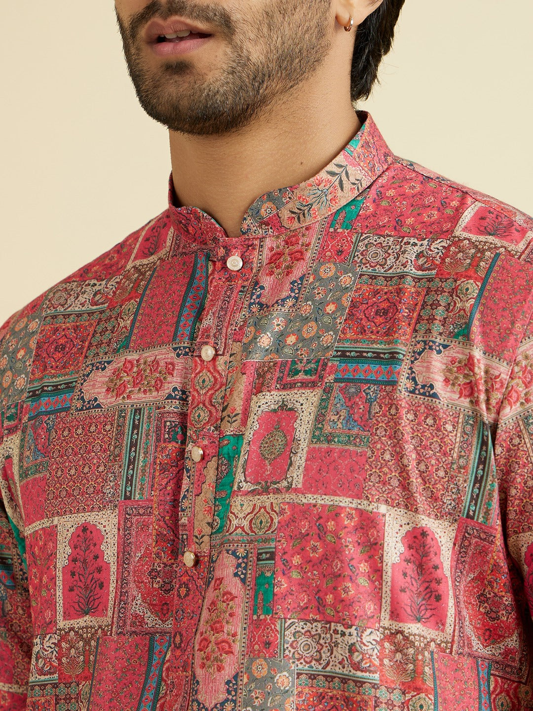 Men's Pink Charm Kurta Pajama