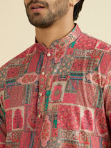 Men's Pink Charm Kurta Pajama