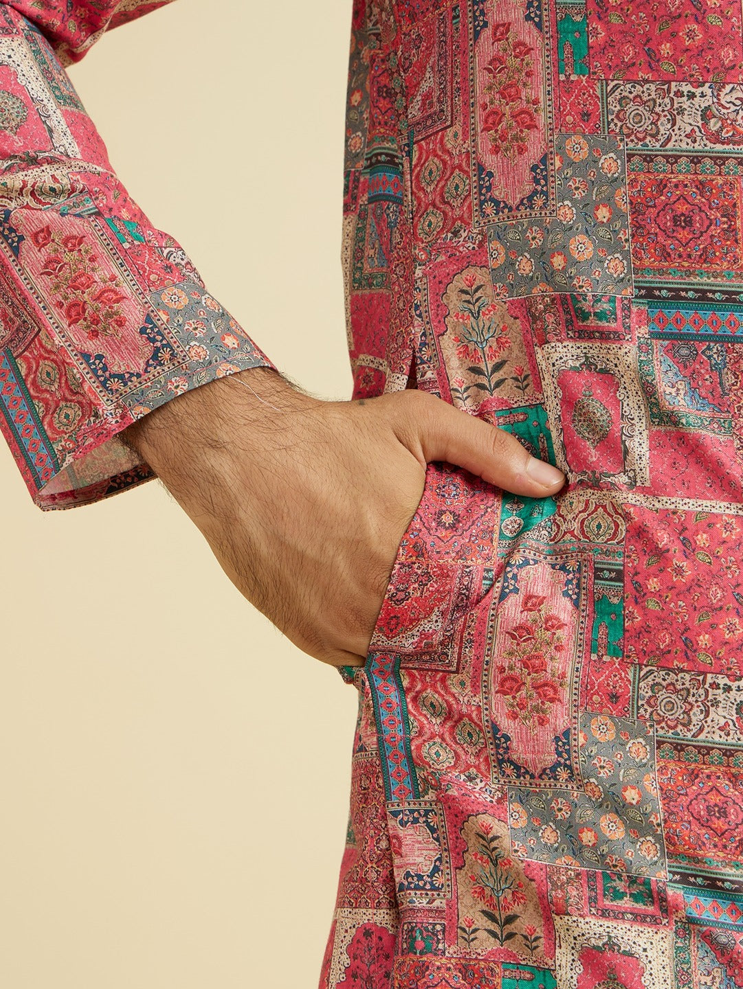 Men's Pink Charm Kurta Pajama