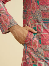 Men's Pink Charm Kurta Pajama