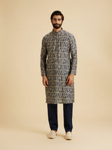 Men's Regal Blue Kurta Pajama Set