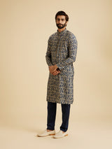 Men's Regal Blue Kurta Pajama Set