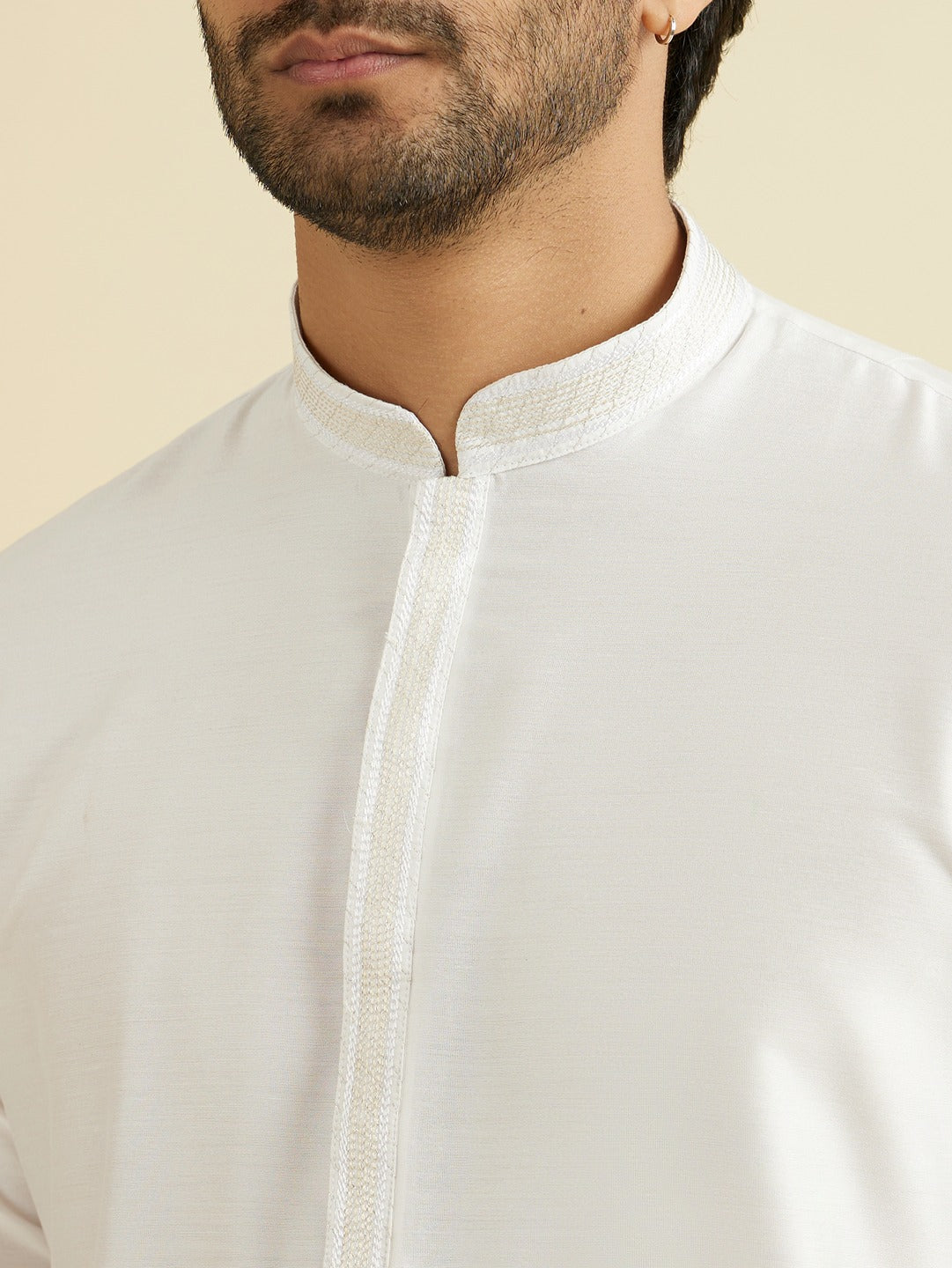 Men's White Festive Wear Elegant Kurta Set