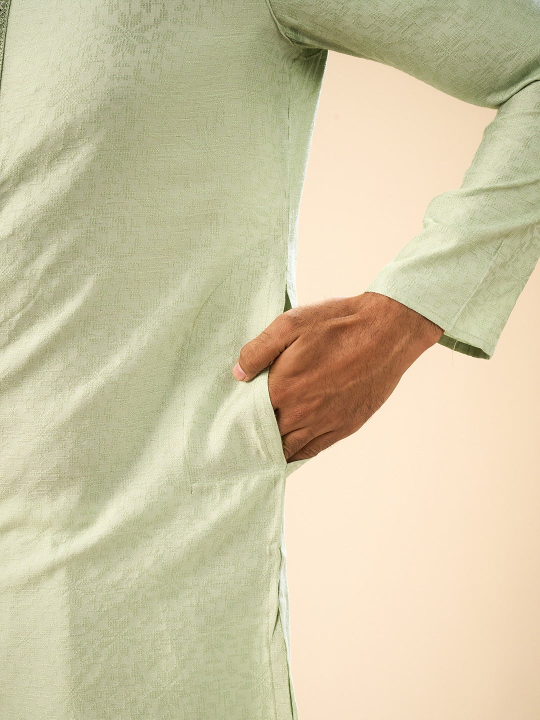 Men's Green Elegance Kurta Pajama