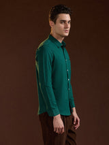 Men's Casual Slim Fit Solid Full Sleeves Shirt