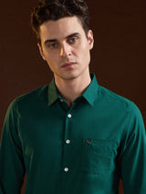 Men's Casual Slim Fit Solid Full Sleeves Shirt