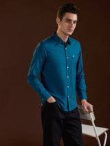 Men's Casual Slim Fit Solid Full Sleeves Shirt