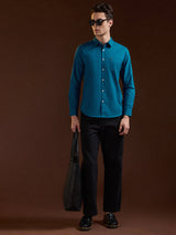 Men's Casual Slim Fit Solid Full Sleeves Shirt