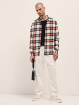 Men's Casual Regular Fit Checked Full Sleeves Shirt