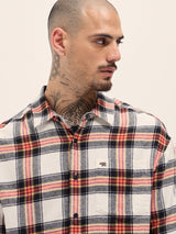 Men's Casual Regular Fit Checked Full Sleeves Shirt
