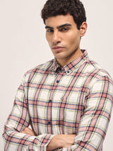 Men's Multicolor Casual Slim Fit Checked Full Sleeves Shirt