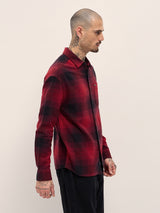 Men's Red Casual Regular Fit Checked Full Sleeves Shirt