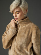 Women's Beige Casual Regular Fit Solid Full Sleeves Jacket