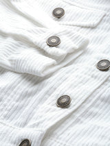 Women's White Casual Regular Fit Solid Full Sleeves Jacket