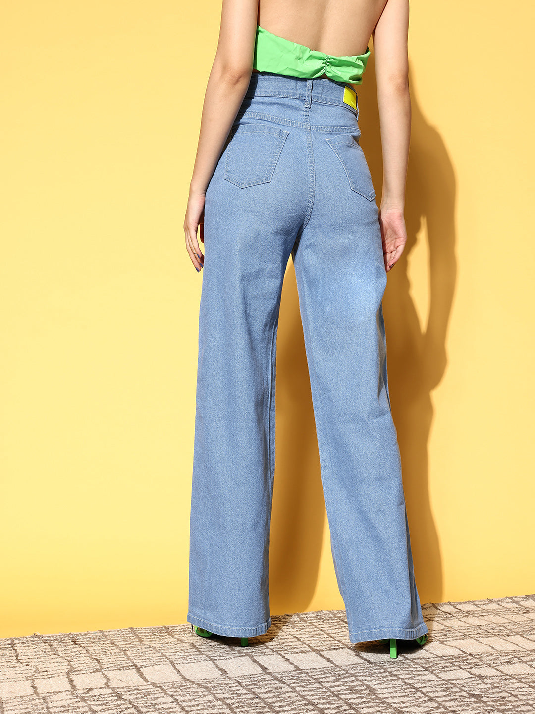 Women's Blue Casual Flared Fit Jeans