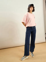 Women's Blue Casual Straight Fit Jeans