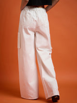 Women's White Casual Regular Fit Jeans